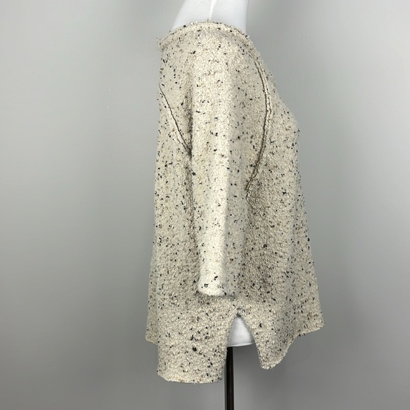 Free People Wool Blend Marsala Tweed Sweater Sz S Nub Oversized Pullover Texture - Picture 6 of 15